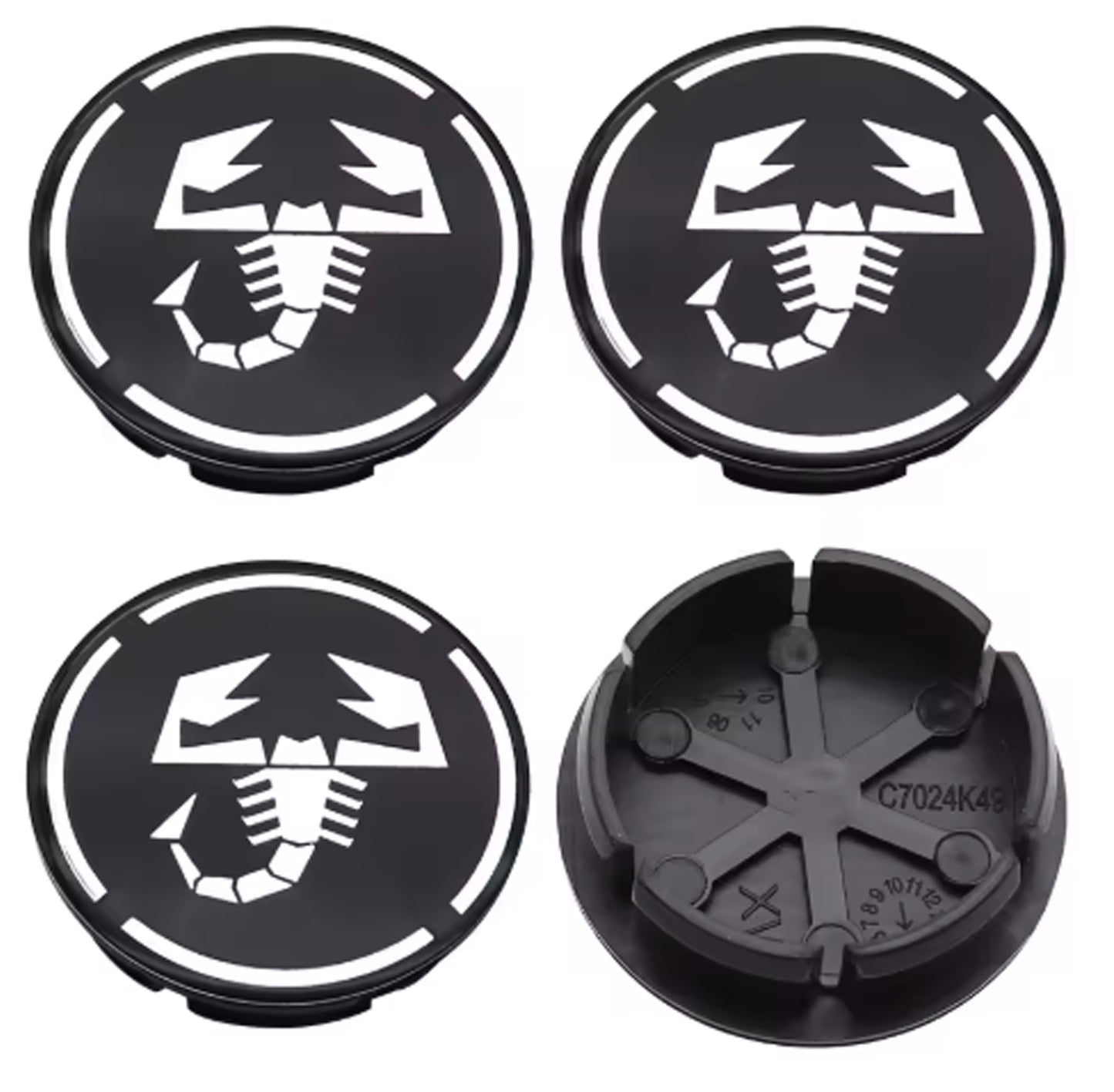 50mm Alloy Centre Caps | Abarth 595 | Wheel Emblem