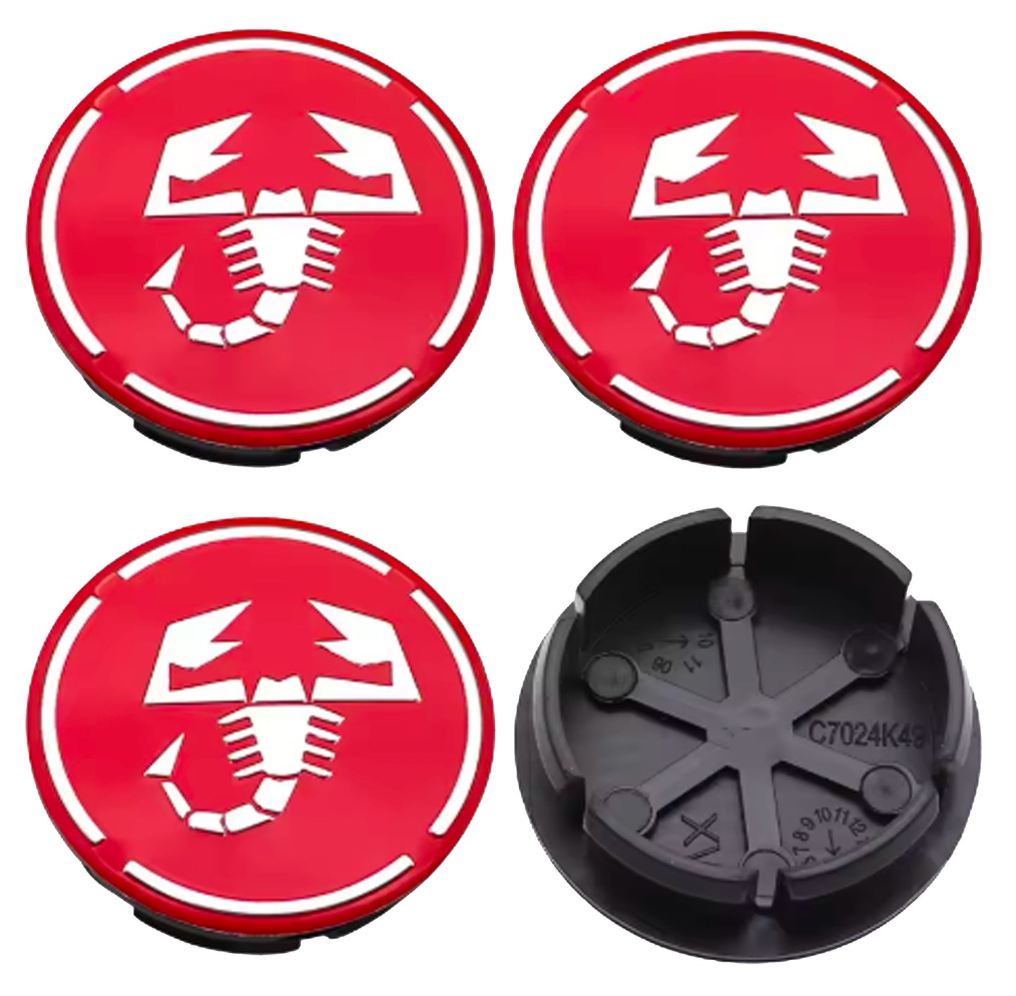 50mm Alloy Centre Caps | Abarth 595 | Wheel Emblem