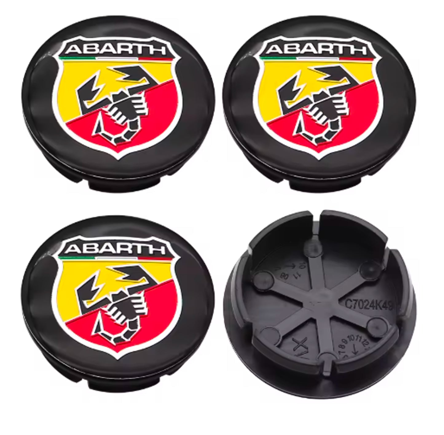 50mm Alloy Centre Caps | Abarth 595 | Wheel Emblem