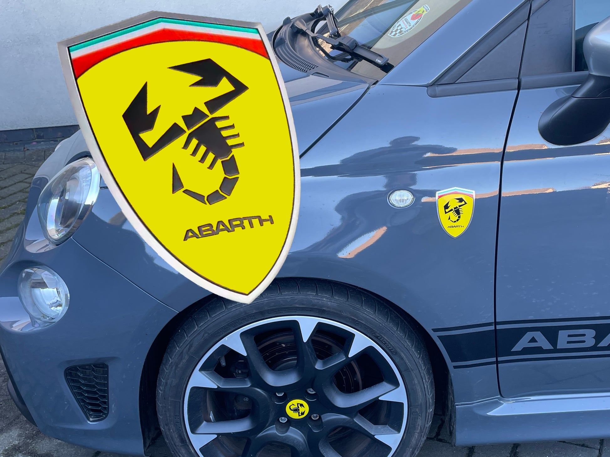 Pressed Alloy Abarth Scorpion Wing Shield 